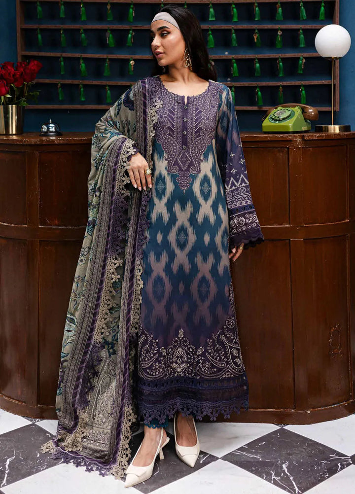 Gardenia By Nureh Embroidered Slub Suit Unstitched 3 Piece NU24GW NSG-164 - Winter Collection