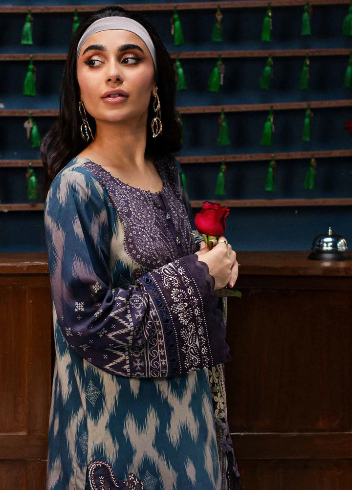 Gardenia By Nureh Embroidered Slub Suit Unstitched 3 Piece NU24GW NSG-164 - Winter Collection