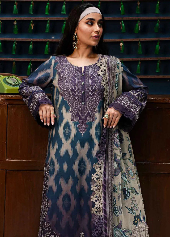 Gardenia By Nureh Embroidered Slub Suit Unstitched 3 Piece NU24GW NSG-164 - Winter Collection