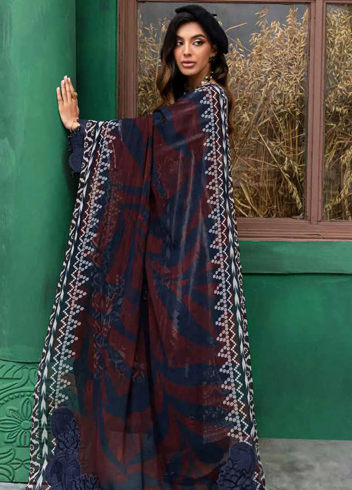 Gardenia By Nureh Embroidered Slub Suit Unstitched 3 Piece NU24GW NSG-165 - Winter Collection