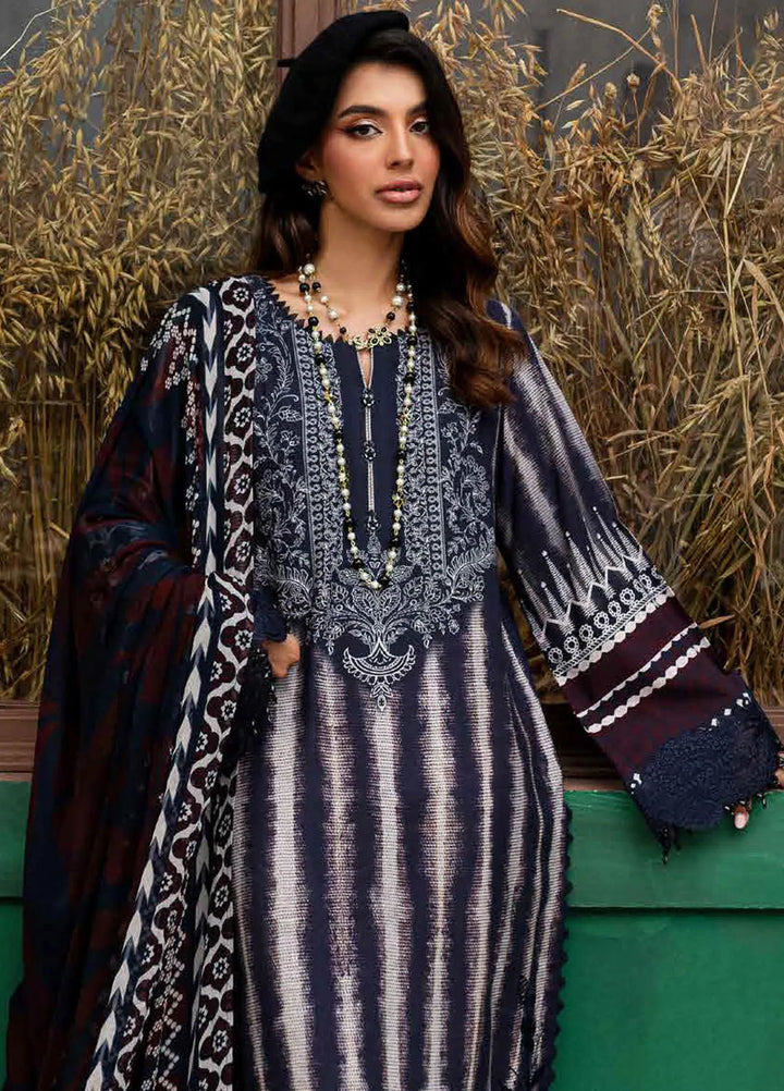 Gardenia By Nureh Embroidered Slub Suit Unstitched 3 Piece NU24GW NSG-165 - Winter Collection