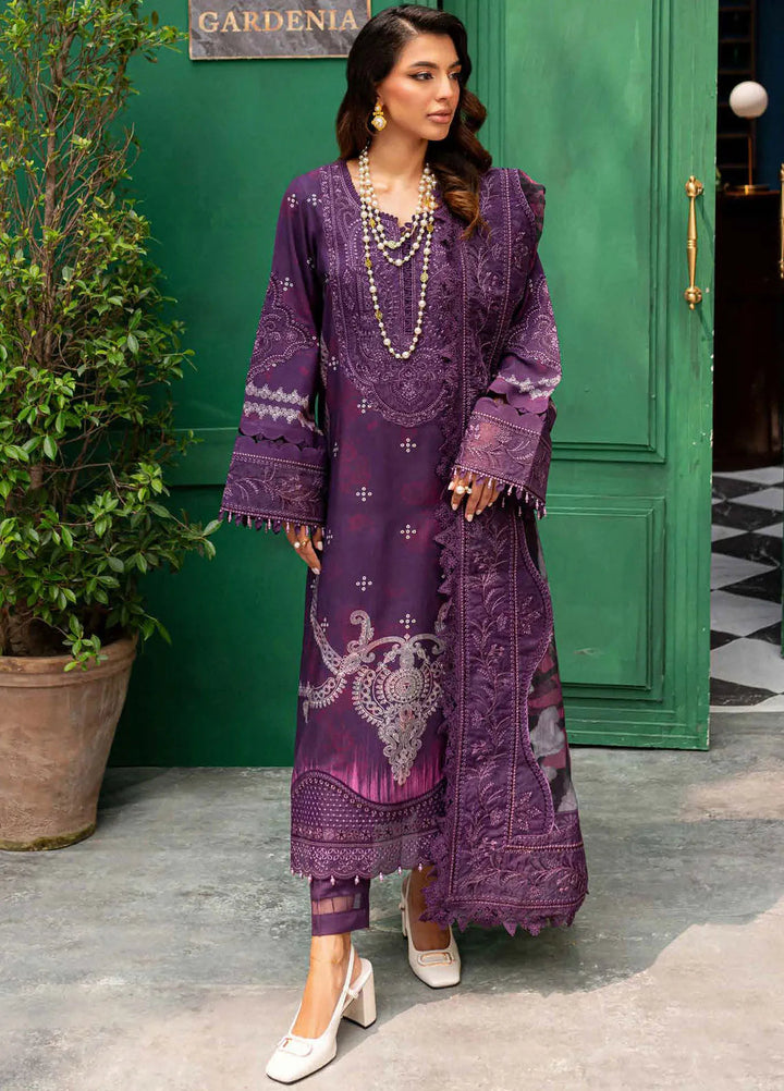 Gardenia By Nureh Embroidered Slub Suit Unstitched 3 Piece NU24GW NSG-166 - Winter Collection