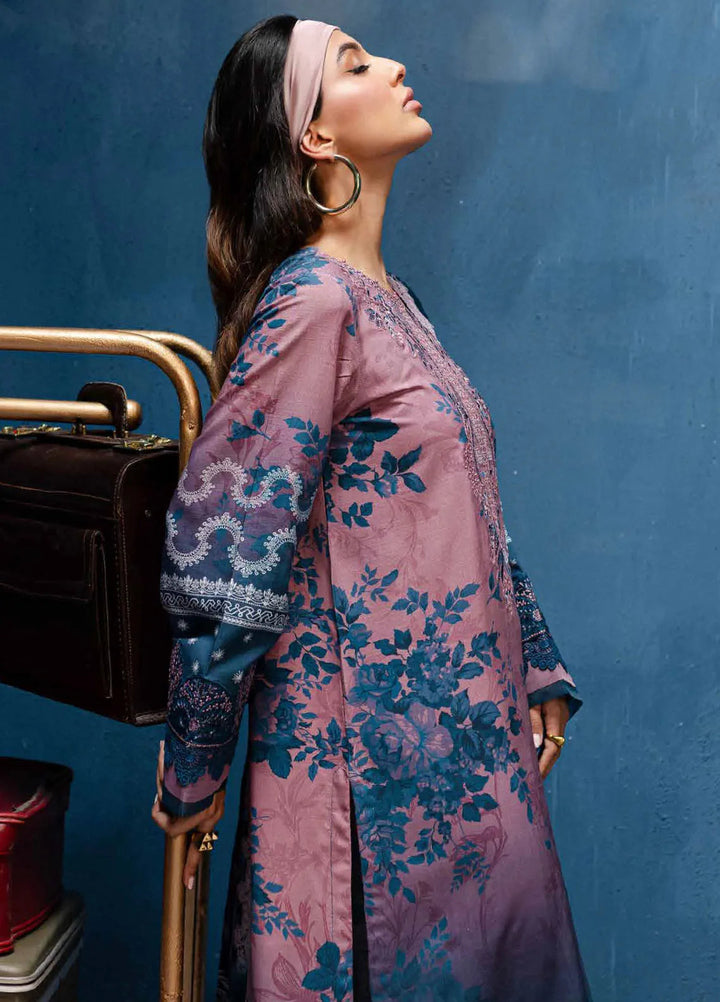 Gardenia By Nureh Embroidered Slub Suit Unstitched 3 Piece NU24GW NSG-167 - Winter Collection