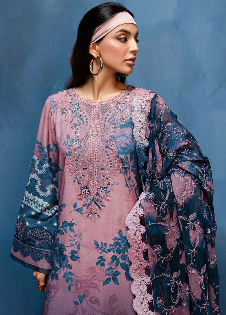 Gardenia By Nureh Embroidered Slub Suit Unstitched 3 Piece NU24GW NSG-167 - Winter Collection