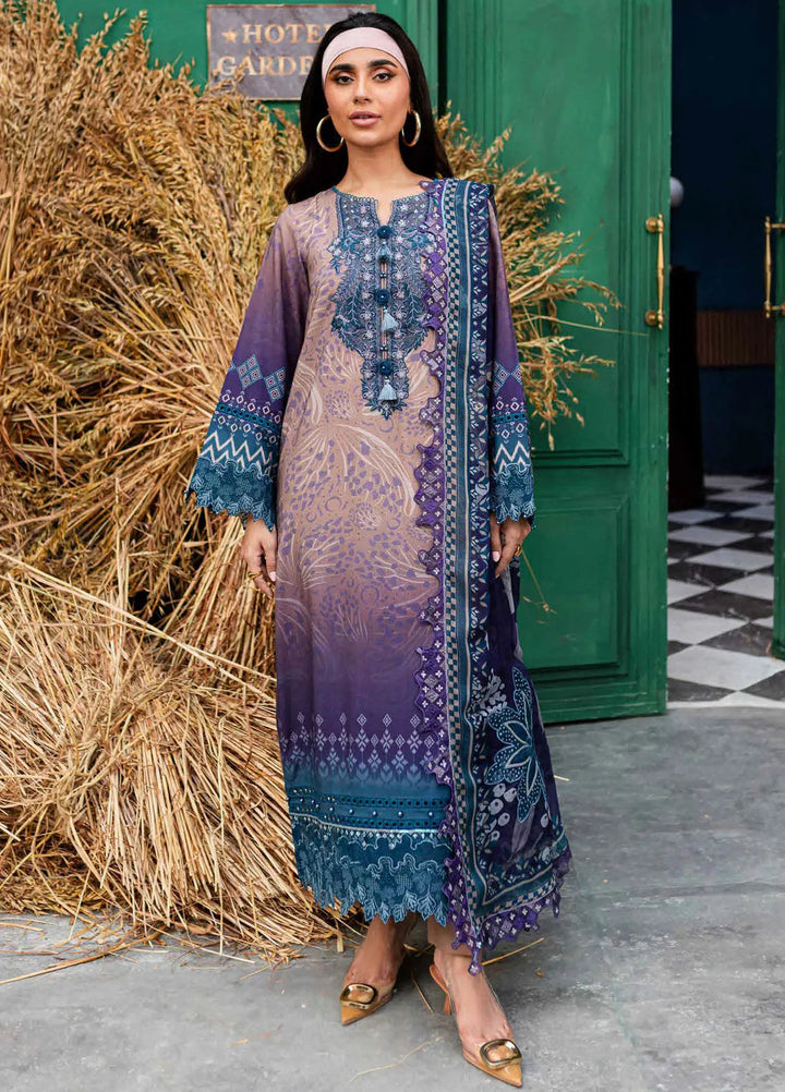 Gardenia By Nureh Embroidered Slub Suit Unstitched 3 Piece NU24GW NSG-168 - Winter Collection