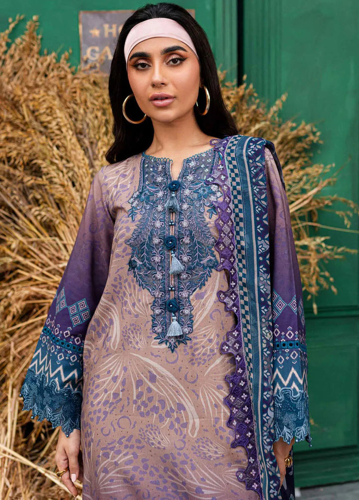 Gardenia By Nureh Embroidered Slub Suit Unstitched 3 Piece NU24GW NSG-168 - Winter Collection