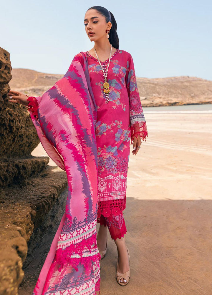 Gardenia By Nureh Embroidered Chikankari Lawn Suits Unstitched 3 Piece NU23GC NSG-105 - Summer Collection