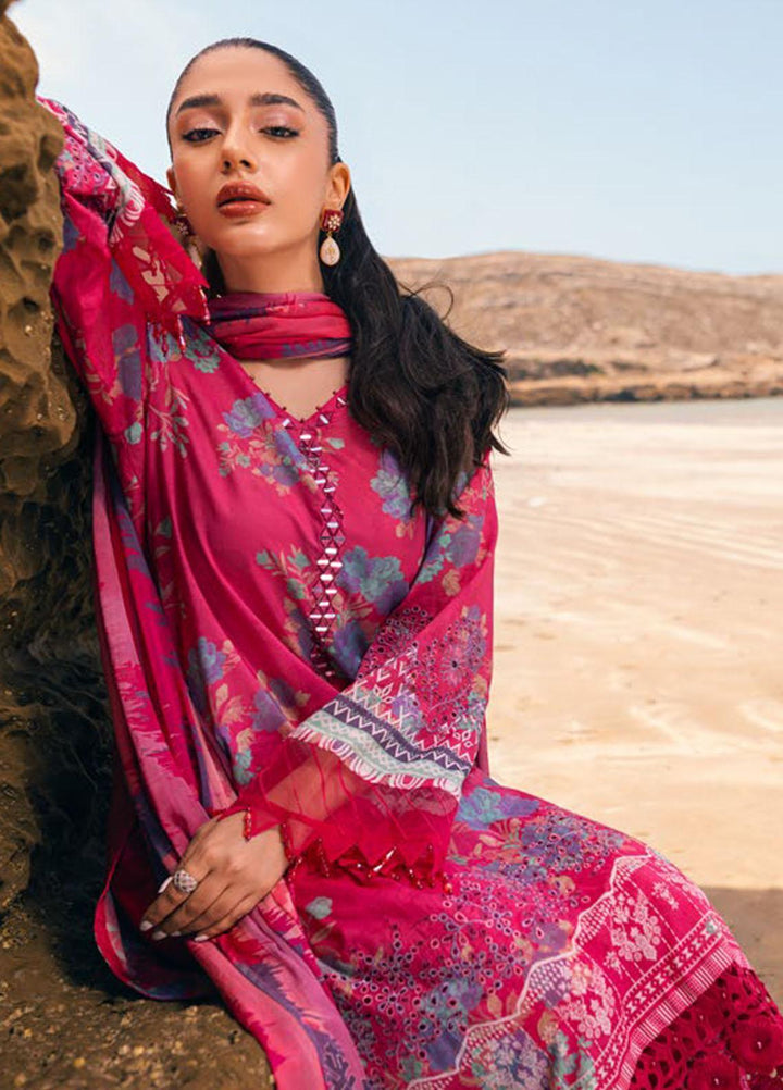 Gardenia By Nureh Embroidered Chikankari Lawn Suits Unstitched 3 Piece NU23GC NSG-105 - Summer Collection