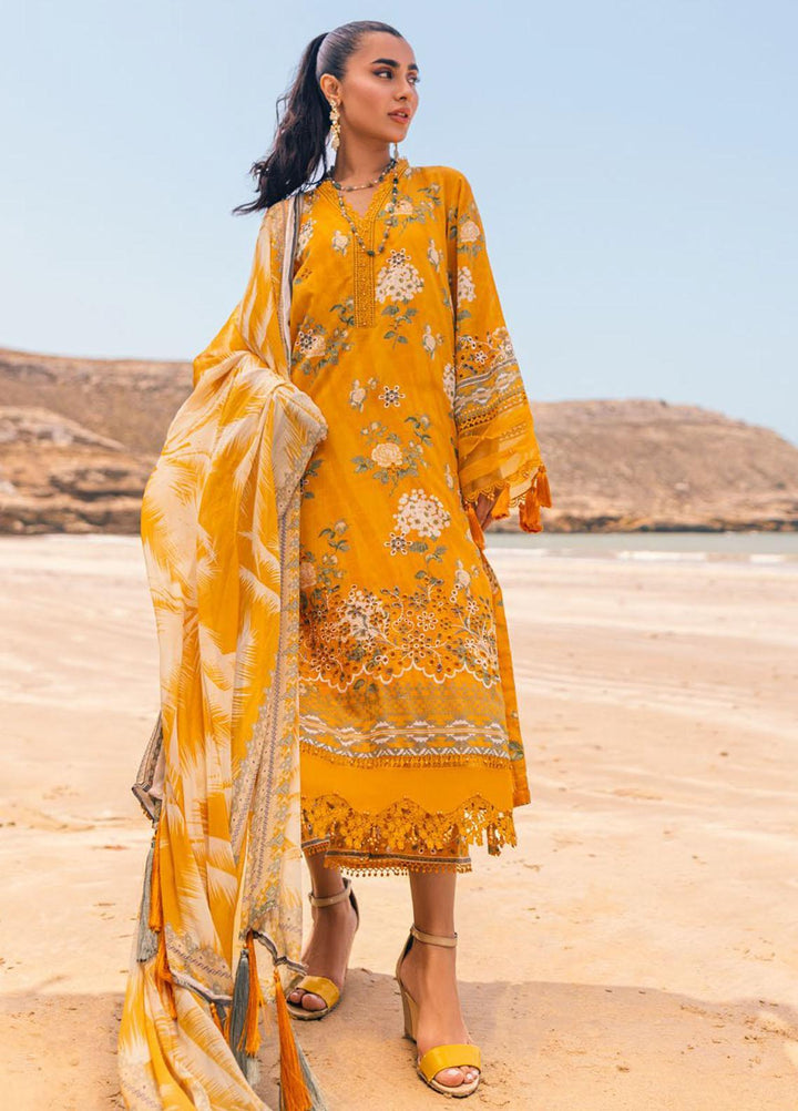 Gardenia By Nureh Embroidered Chikankari Lawn Suits Unstitched 3 Piece NU23GC NSG-106 - Summer Collection