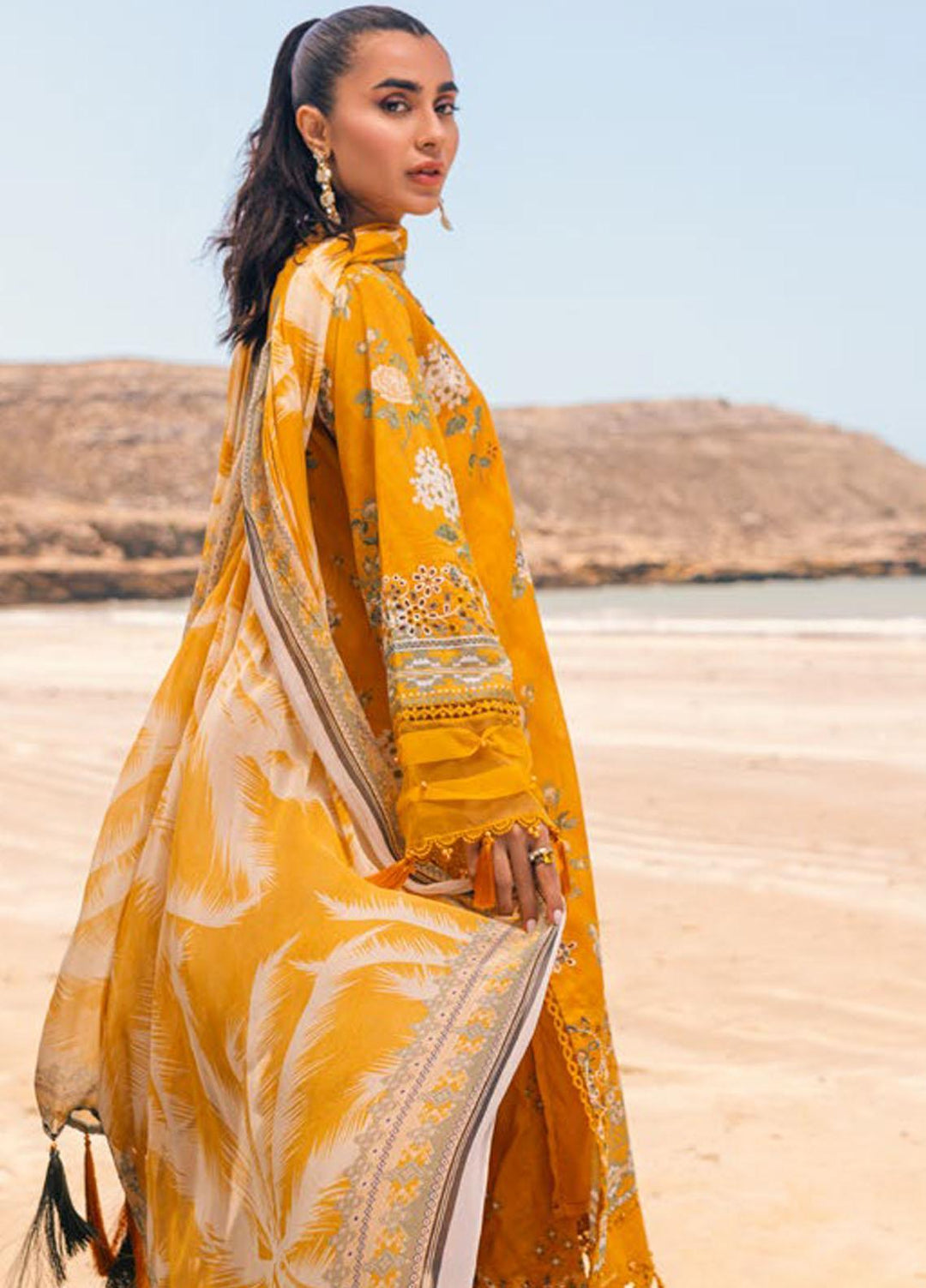 Gardenia By Nureh Embroidered Chikankari Lawn Suits Unstitched 3 Piece NU23GC NSG-106 - Summer Collection