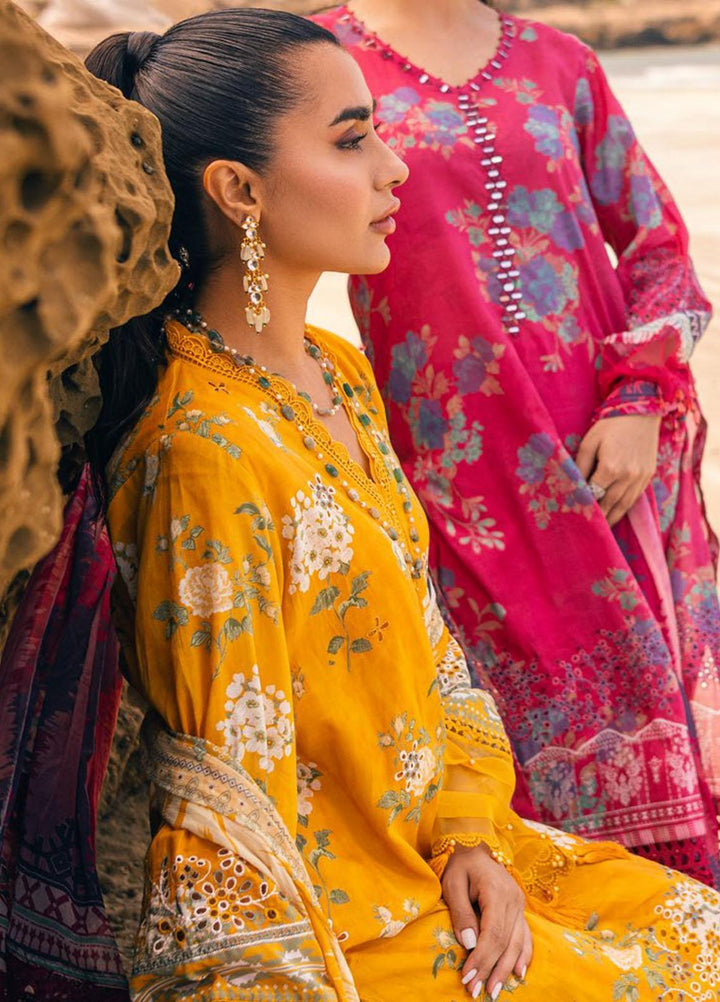 Gardenia By Nureh Embroidered Chikankari Lawn Suits Unstitched 3 Piece NU23GC NSG-106 - Summer Collection