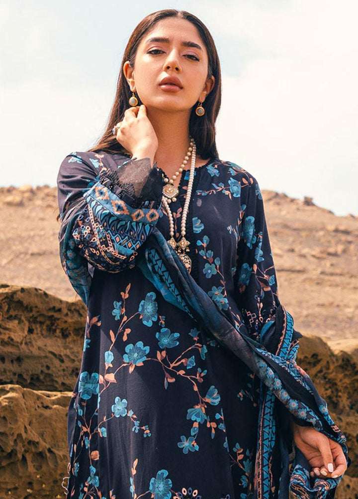 Gardenia By Nureh Embroidered Chikankari Lawn Suits Unstitched 3 Piece NU23GC NSG-108 - Summer Collection