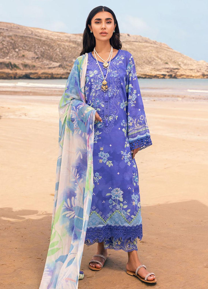 Gardenia By Nureh Embroidered Chikankari Lawn Suits Unstitched 3 Piece NU23GC NSG-109 - Summer Collection