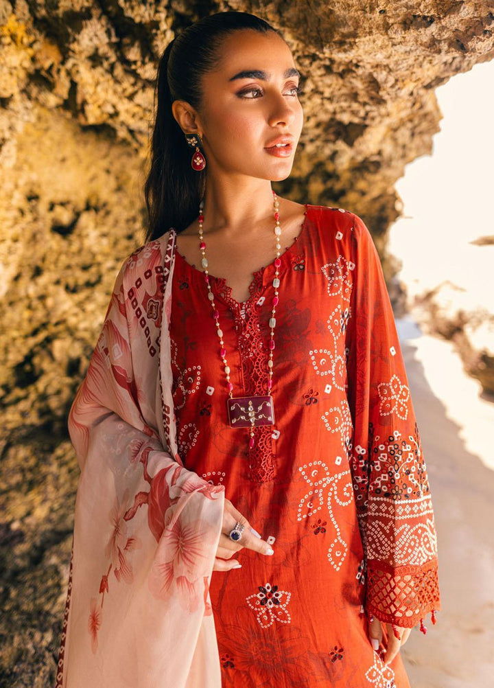 Gardenia By Nureh Embroidered Chikankari Lawn Suits Unstitched 3 Piece NU23GC NSG-112 - Summer Collection