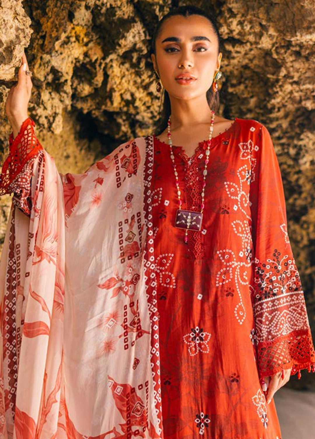 Gardenia By Nureh Embroidered Chikankari Lawn Suits Unstitched 3 Piece NU23GC NSG-112 - Summer Collection