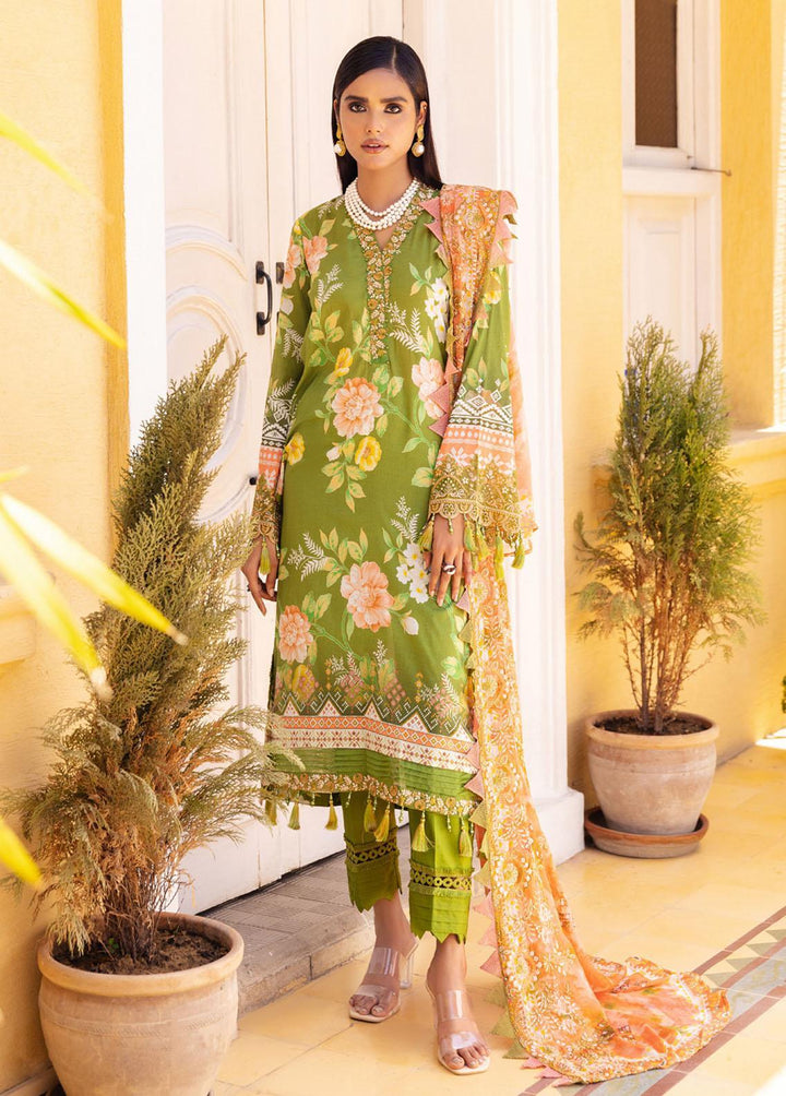 Gardenia By Nureh Embroidered Lawn Suits Unstitched 3 Piece NU23GE NSG-113 - Summer Collection