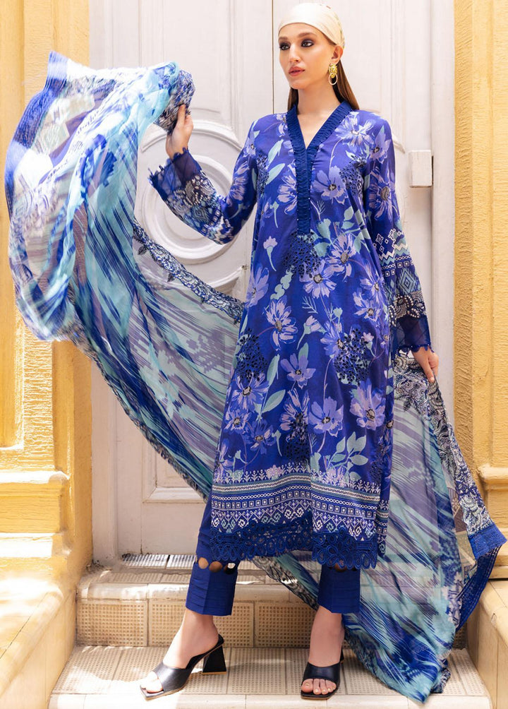 Gardenia By Nureh Embroidered Lawn Suits Unstitched 3 Piece NU23GE NSG-116 - Summer Collection