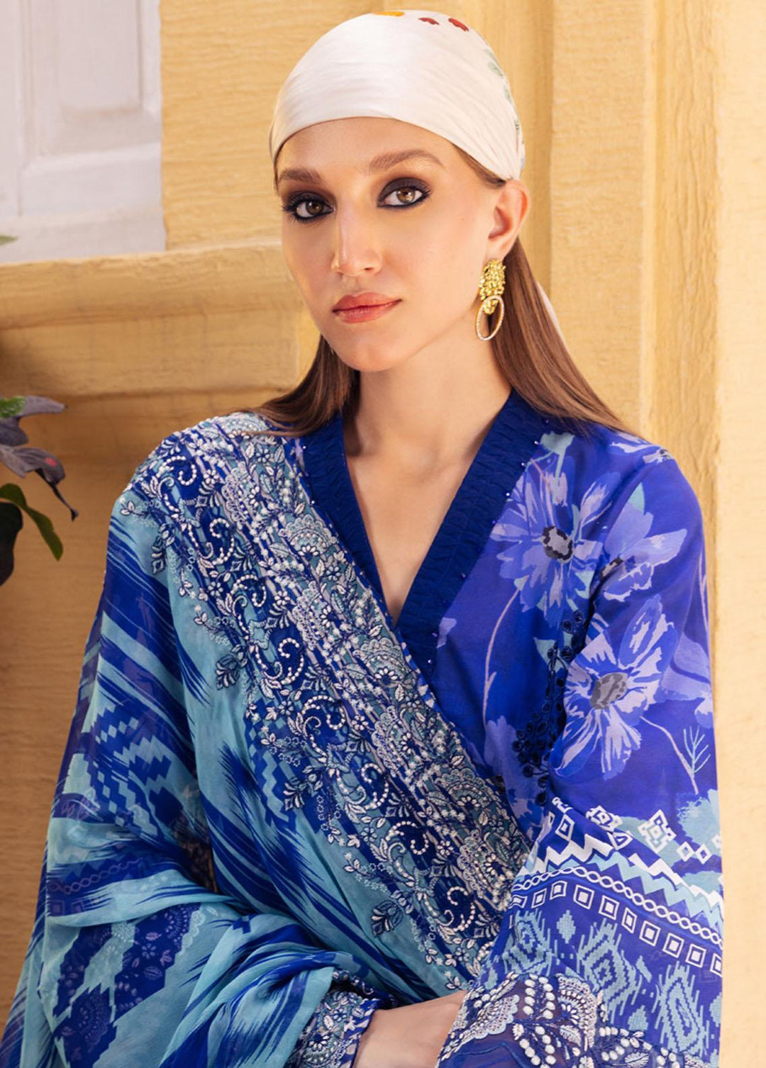 Gardenia By Nureh Embroidered Lawn Suits Unstitched 3 Piece NU23GE NSG-116 - Summer Collection