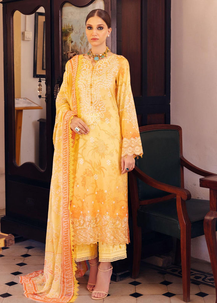 Gardenia By Nureh Embroidered Lawn Suits Unstitched 3 Piece NU23GE NSG-117 - Summer Collection