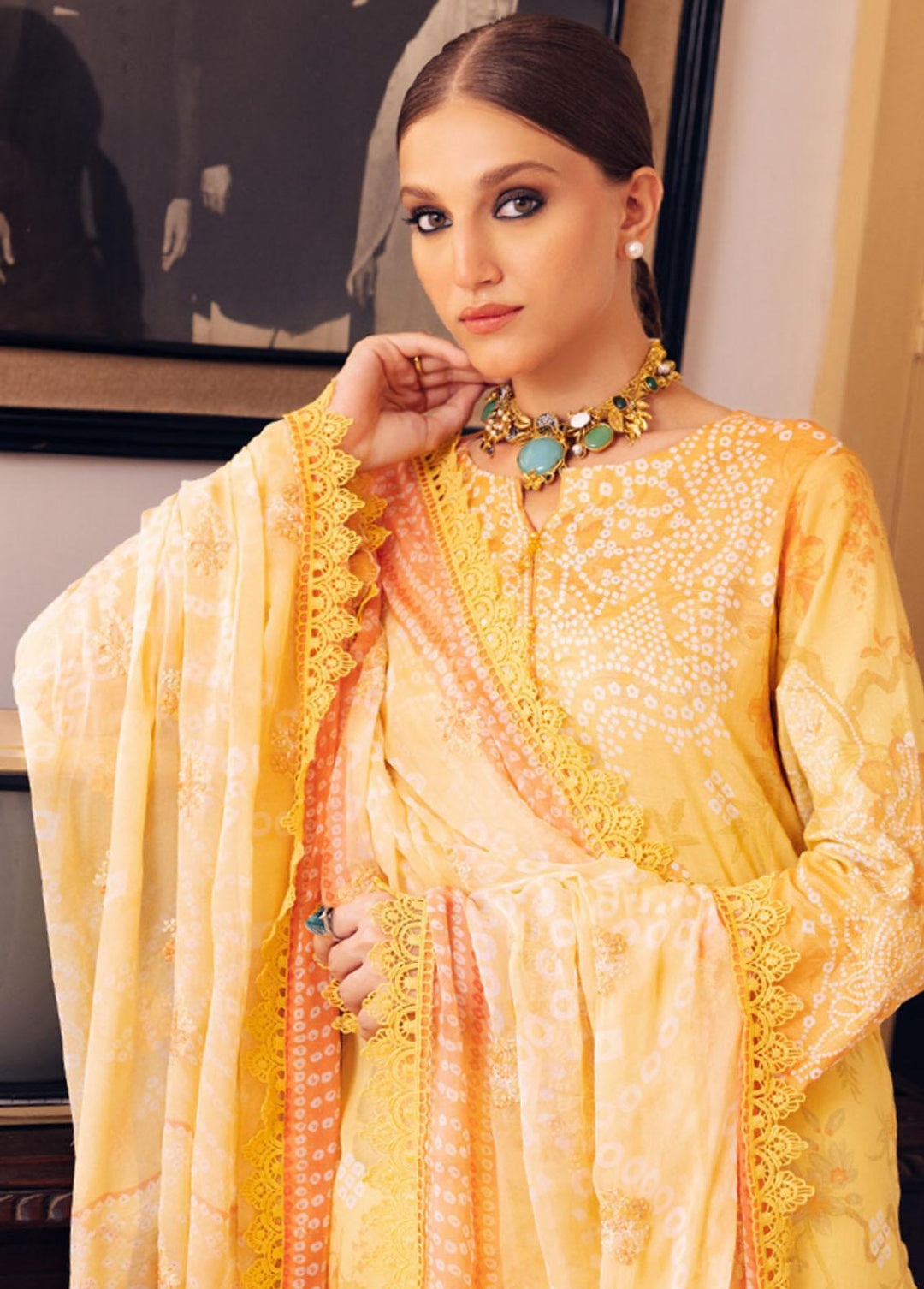 Gardenia By Nureh Embroidered Lawn Suits Unstitched 3 Piece NU23GE NSG-117 - Summer Collection