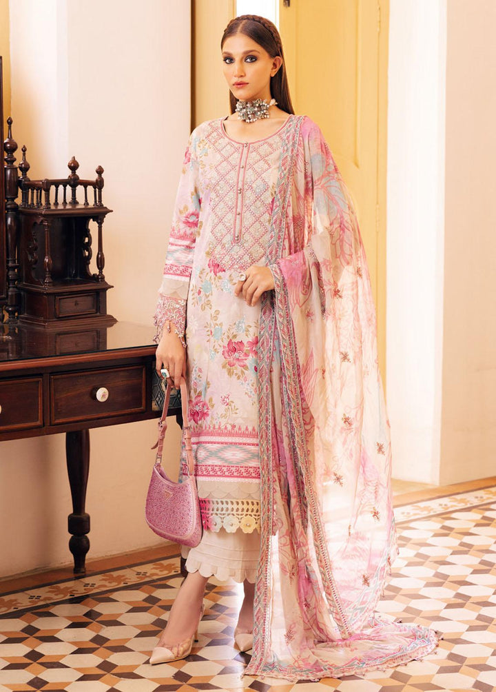 Gardenia By Nureh Embroidered Lawn Suits Unstitched 3 Piece NU23GE NSG-119 - Summer Collection