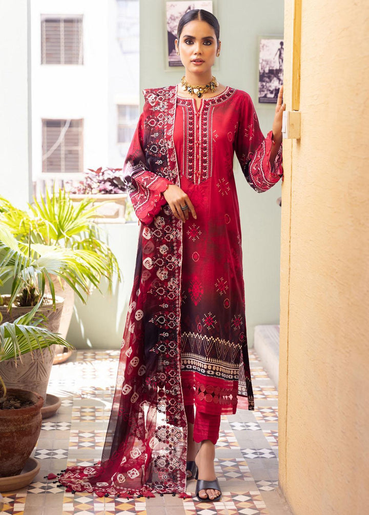 Gardenia By Nureh Embroidered Lawn Suits Unstitched 3 Piece NU23GE NSG-120 - Summer Collection