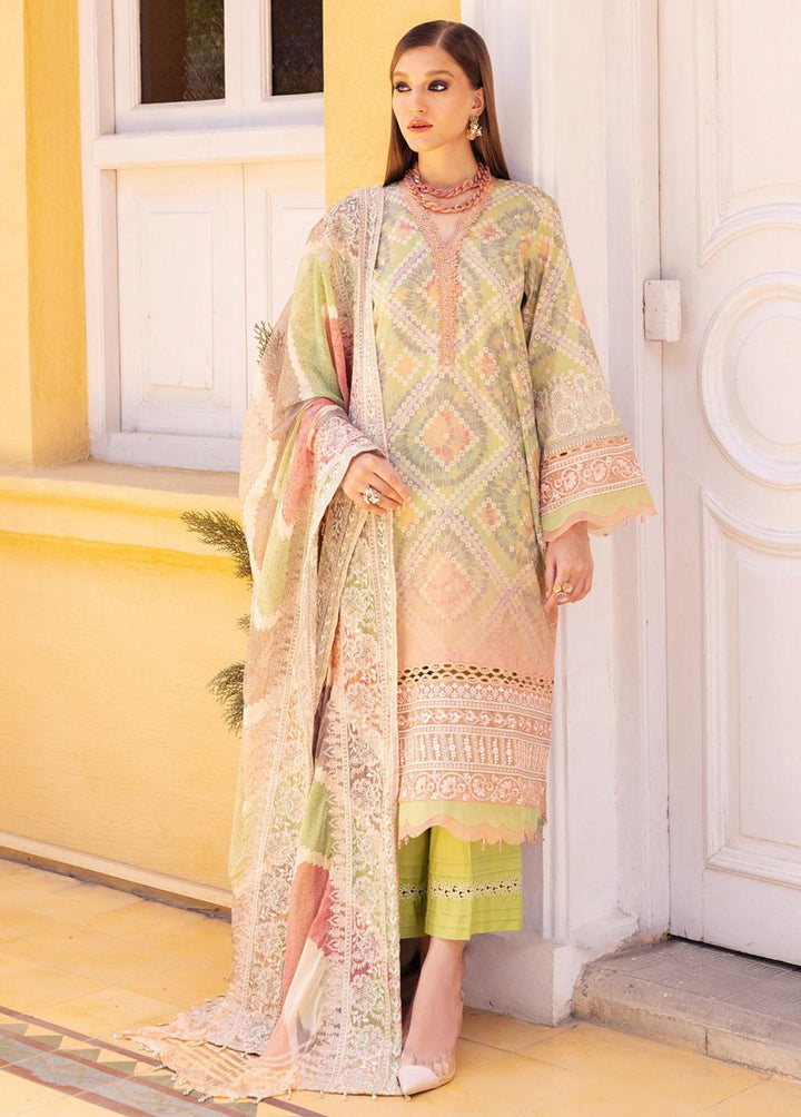 Gardenia By Nureh Embroidered Lawn Suits Unstitched 3 Piece NU23GE NSG-121 - Summer Collection