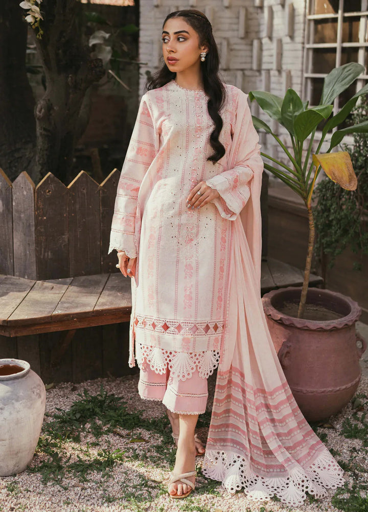 Gardenia Printkari by Humdum Embroidered Lawn Suits Unstitched 3 Piece HD24G D-03 - Summer Collection