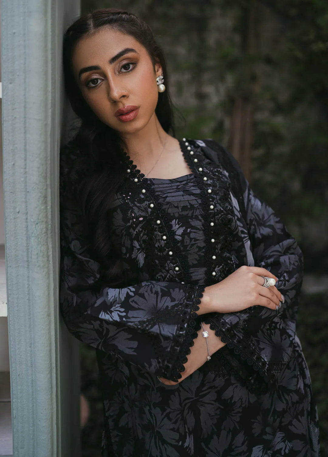 Gardenia Printkari by Humdum Embroidered Lawn Suits Unstitched 3 Piece HD24G D-04 - Summer Collection