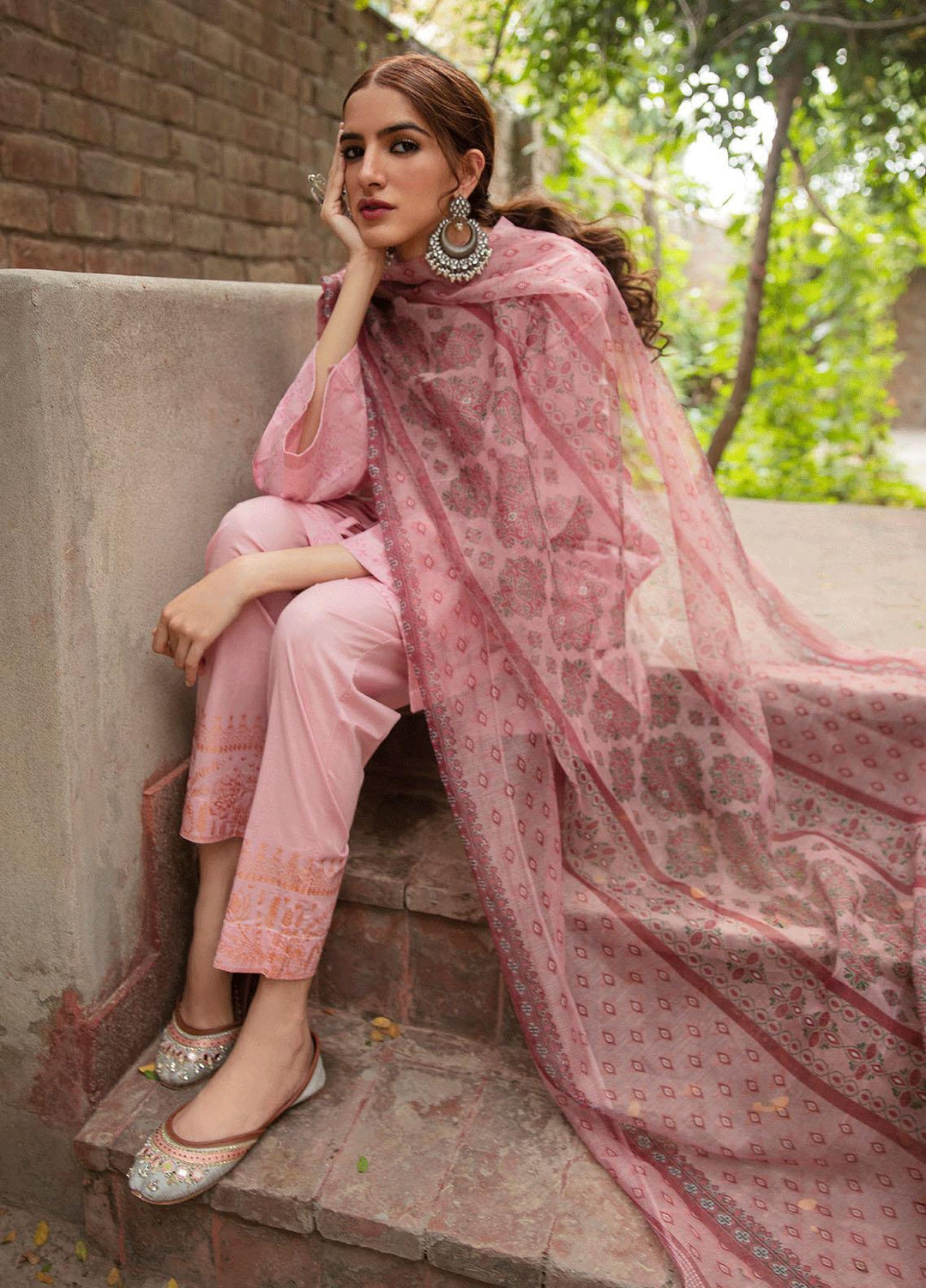 Garnet Clothing Pret Luxury Pret Screen Printed Lawn Shirt GUL