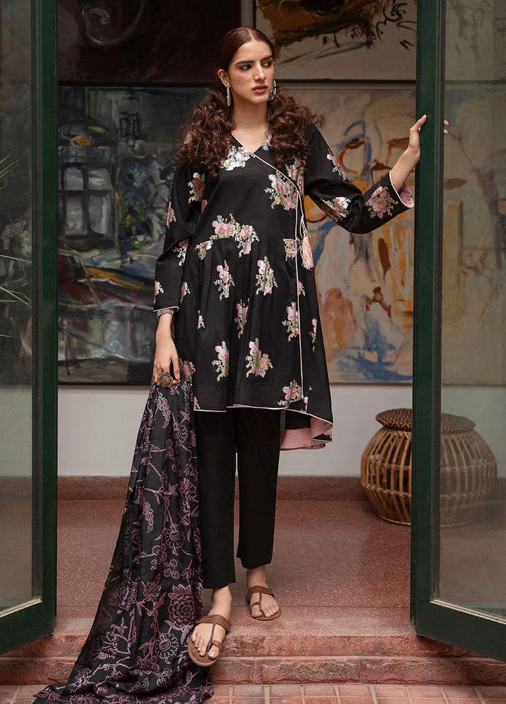 Garnet Clothing Pret Luxury Pret Screen Printed Lawn Shirt AQEEQ