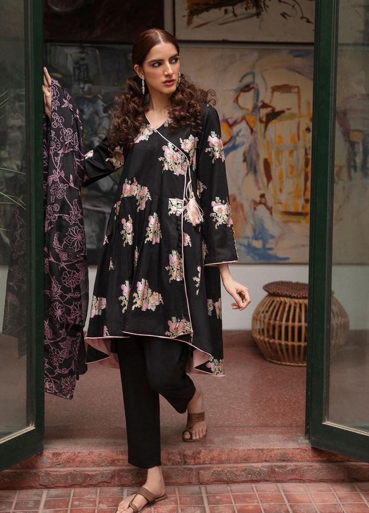 Garnet Clothing Pret Luxury Pret Screen Printed Lawn Shirt AQEEQ