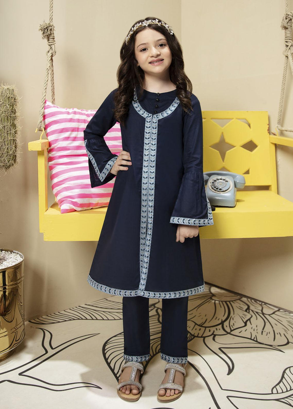 Garnet Clothing Pret Lawn Fancy Pret 2 Piece Suit for Girls -  Doll House