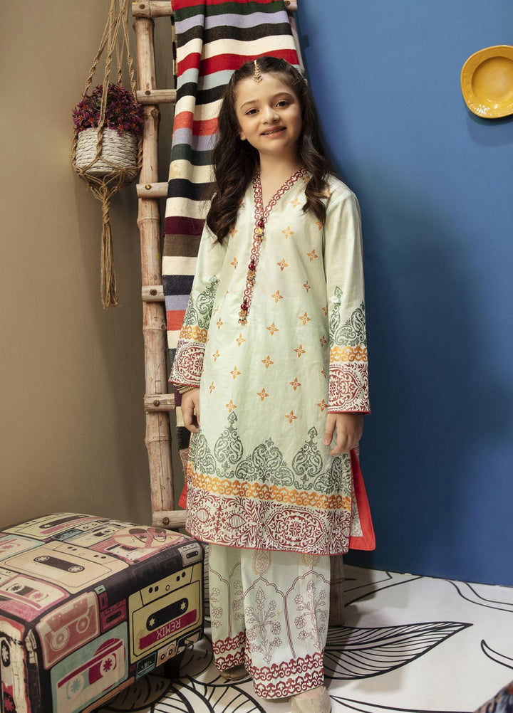 Garnet Clothing Pret Lawn Fancy Pret Girls 2 Piece Suit -  Dove