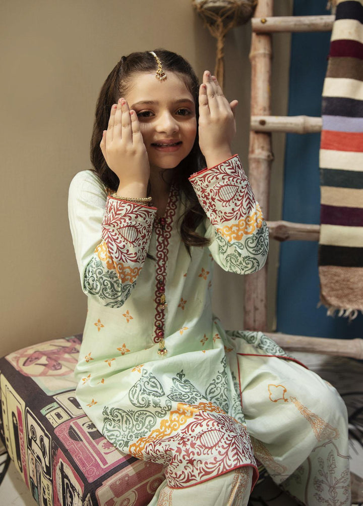 Garnet Clothing Pret Lawn Fancy Pret Girls 2 Piece Suit -  Dove