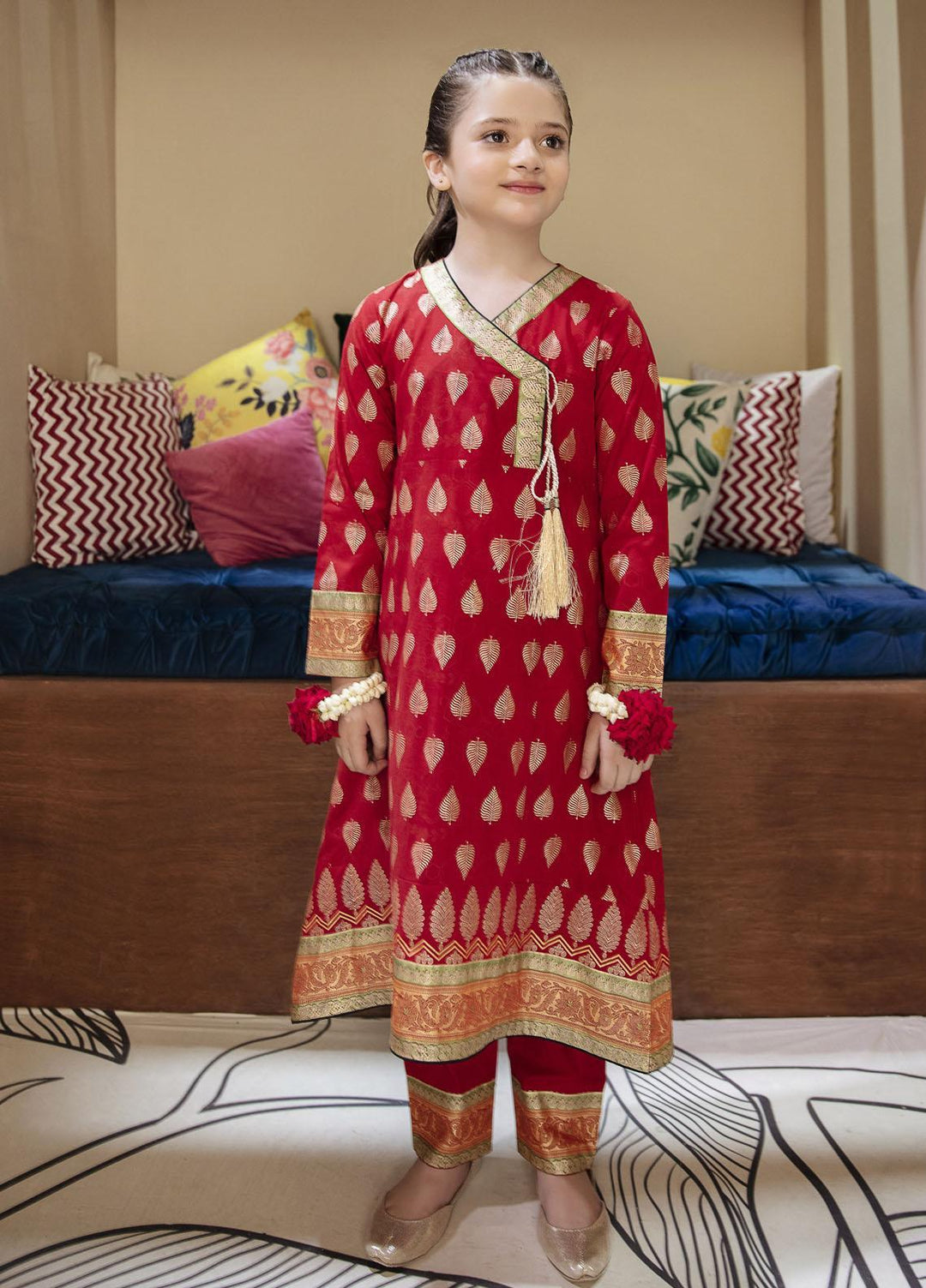 Garnet Clothing Pret Lawn Fancy Pret Girls 2 Piece Suit -  Guriya