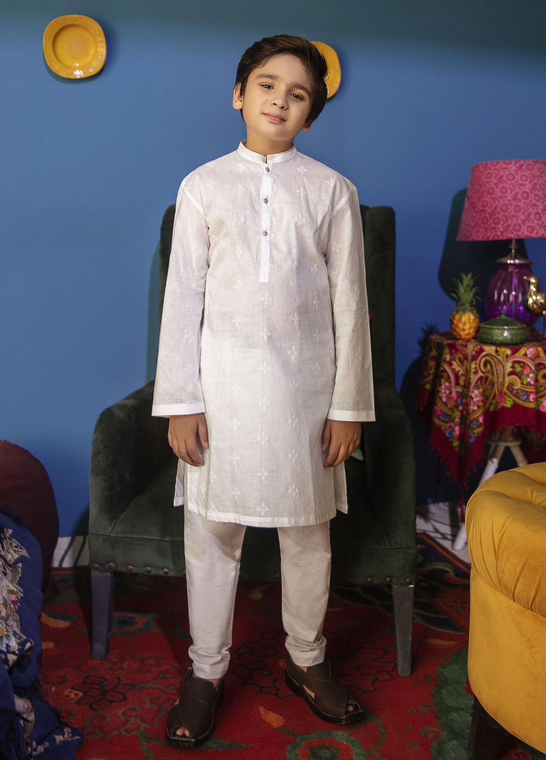 Garnet Clothing Pret Cotton Festive Pret Kurta Pajama for Boys -  Pelican