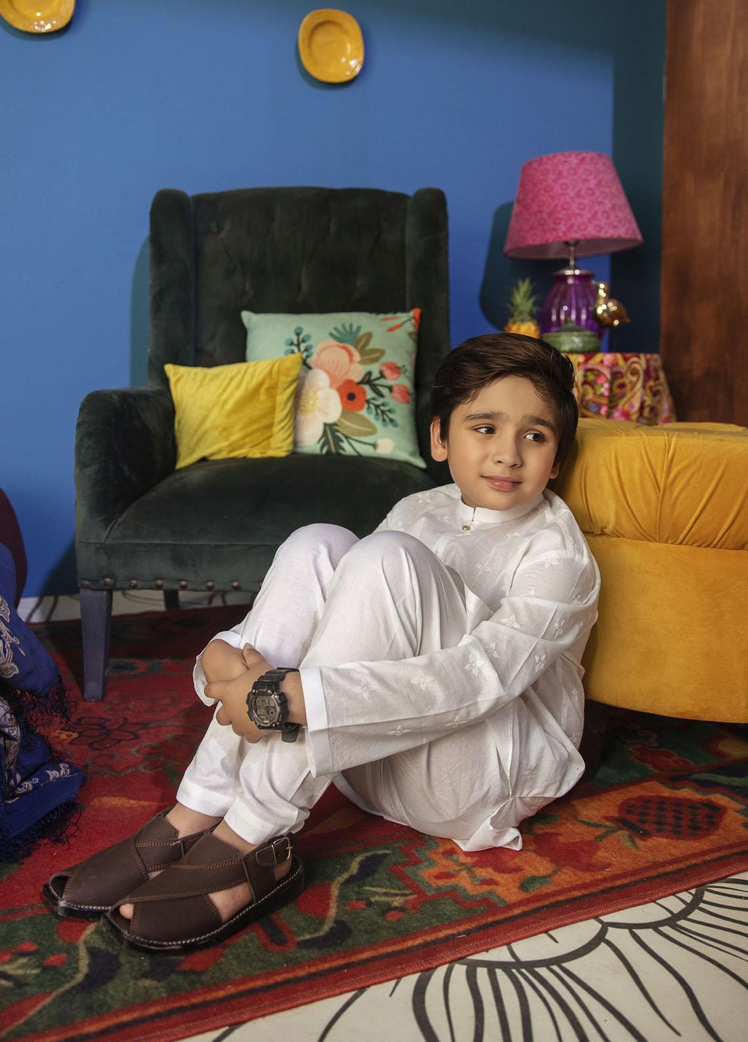 Garnet Clothing Pret Cotton Festive Pret Kurta Pajama for Boys -  Pelican