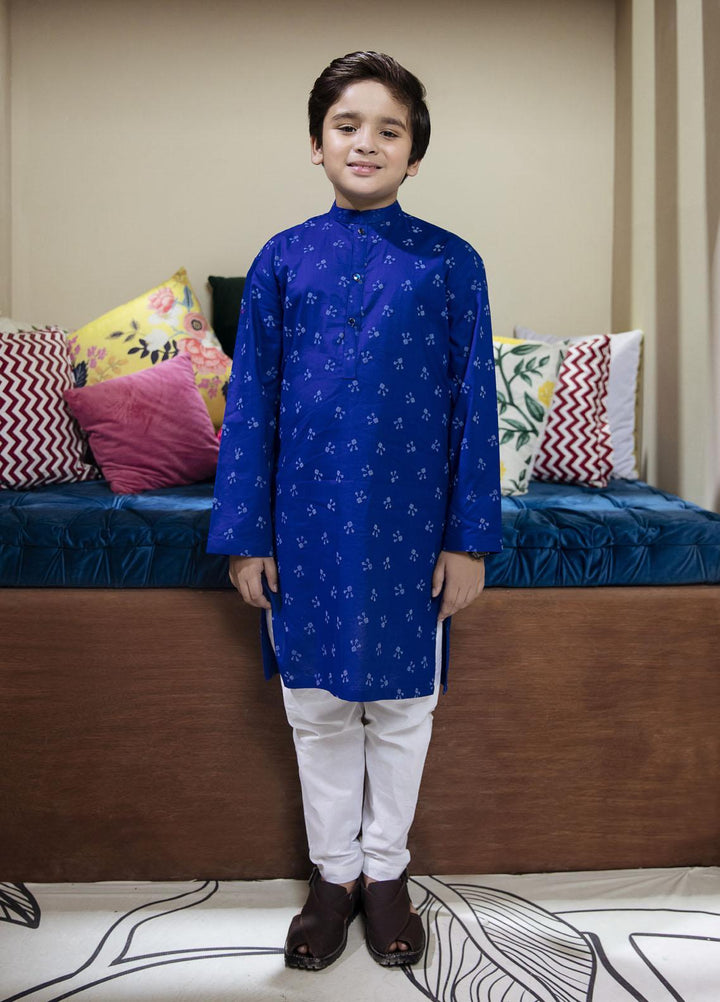 Garnet Clothing Pret Cotton Festive Pret Kurta Pajama for Boys -  Royal