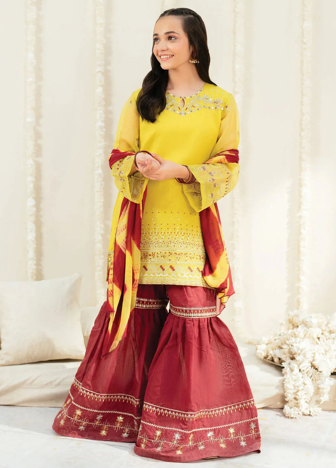 Garnet Clothing Pret Embroidered Khaadi Net 3 Piece Suit Diya