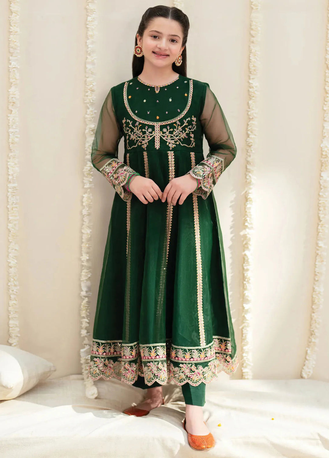 Garnet Clothing Pret Embroidered Organza 3 Piece Suit Shahbano