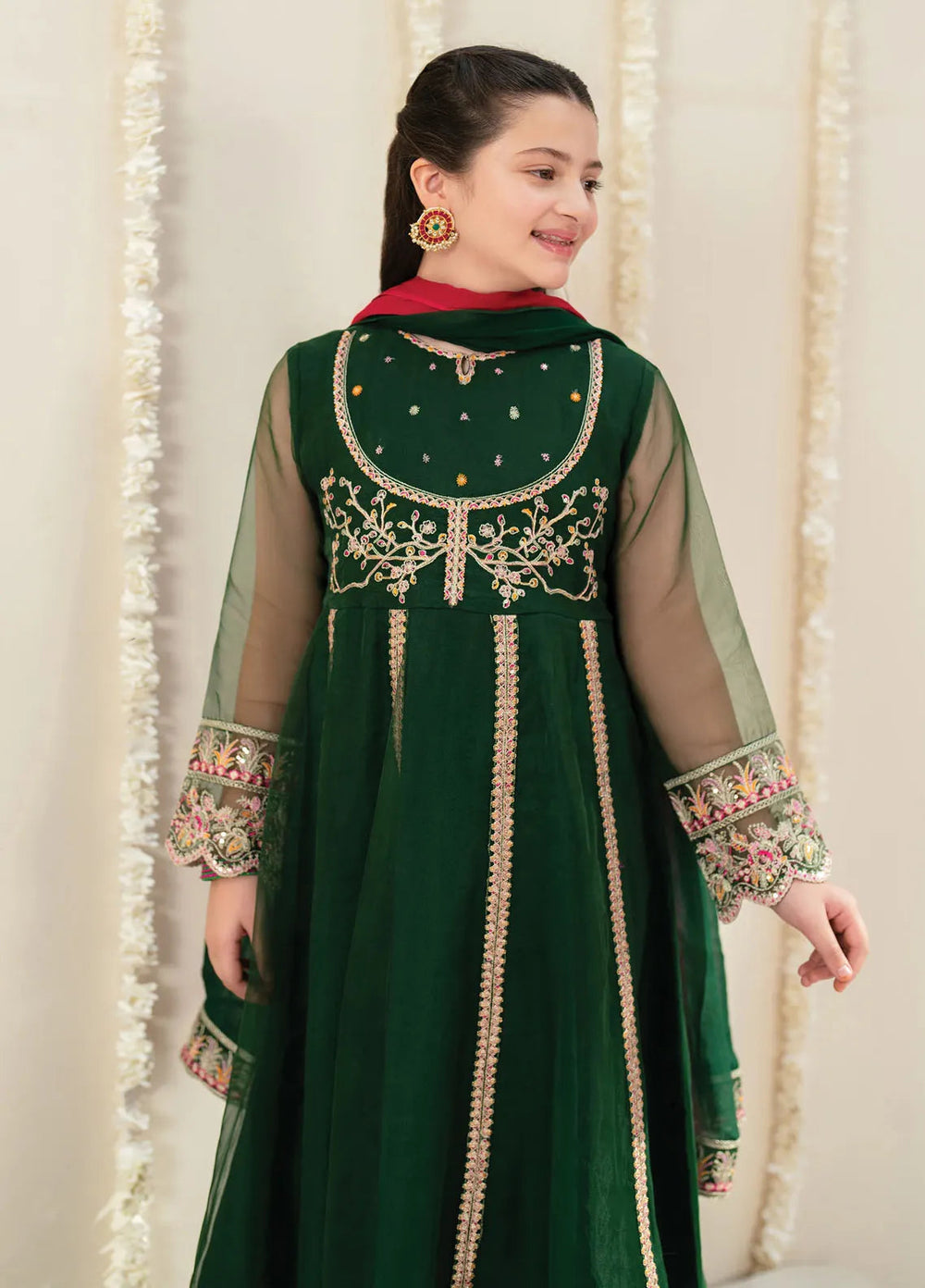 Garnet Clothing Pret Embroidered Organza 3 Piece Suit Shahbano