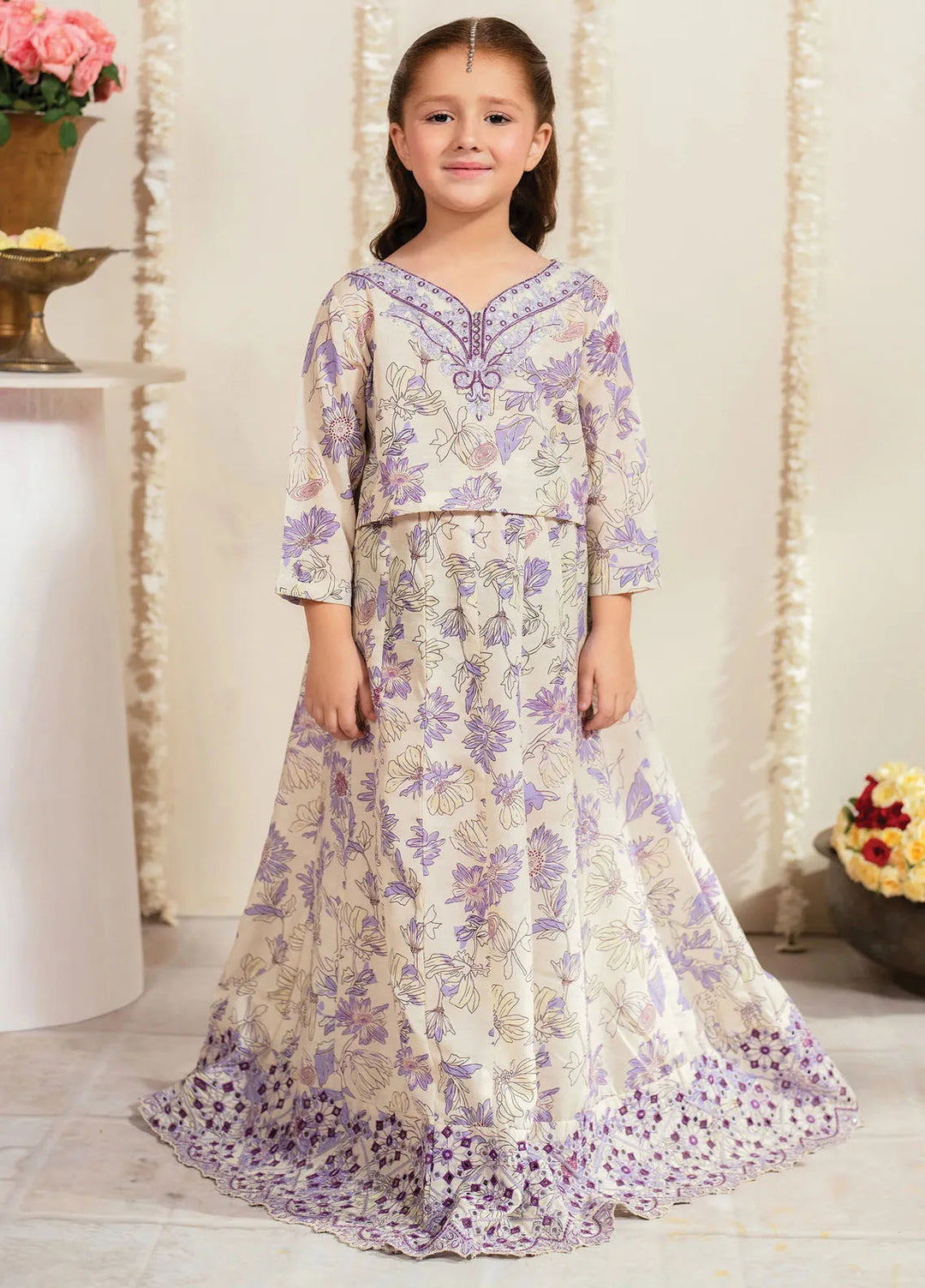 Garnet Clothing Pret Embroidered Silk 2 Piece Suit Afreen