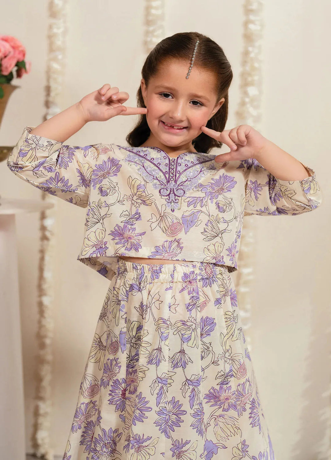 Garnet Clothing Pret Embroidered Silk 2 Piece Suit Afreen