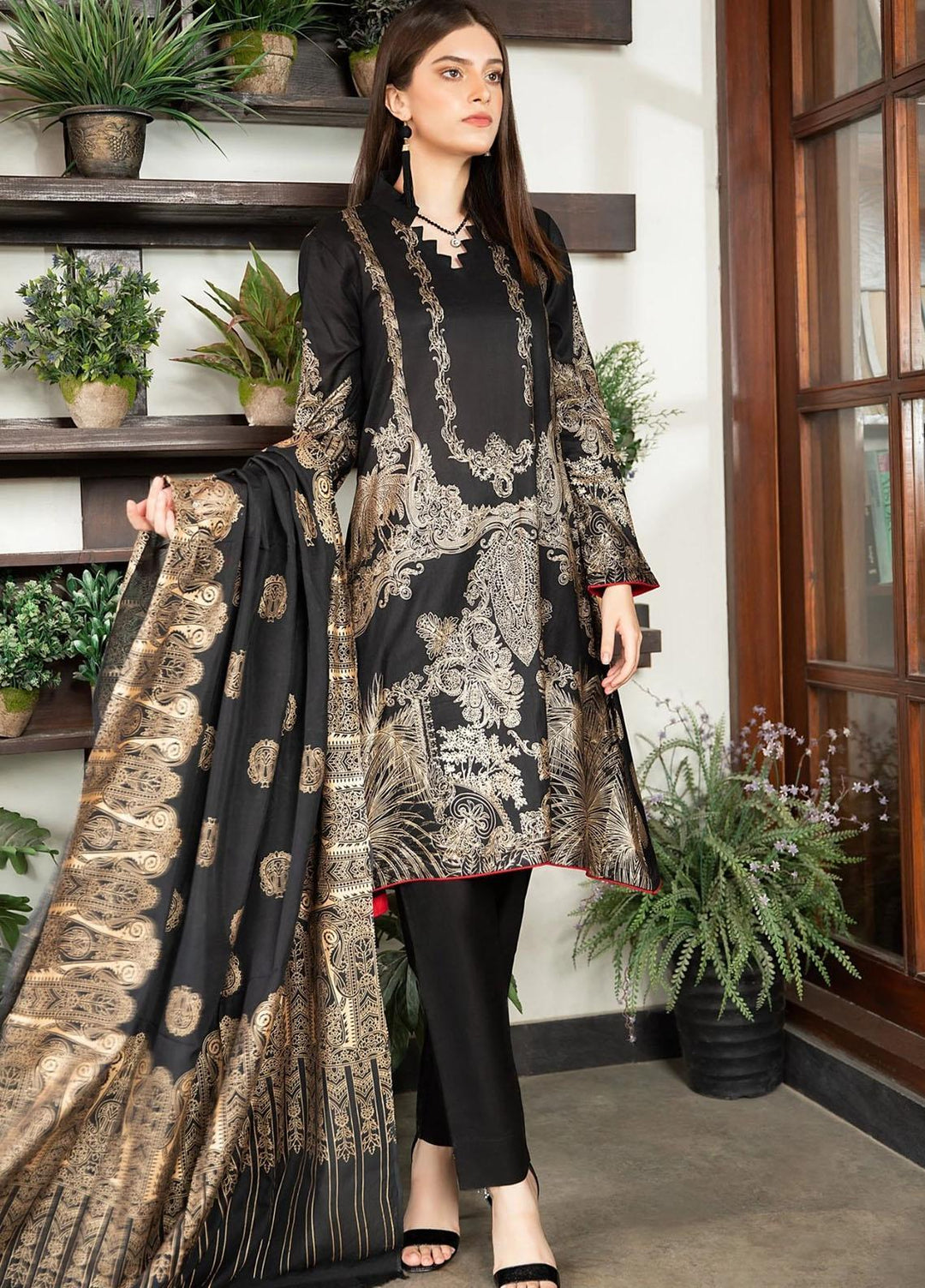 Garnet Clothing Pret Luxury Pret  Cotton Shirt MYSA
