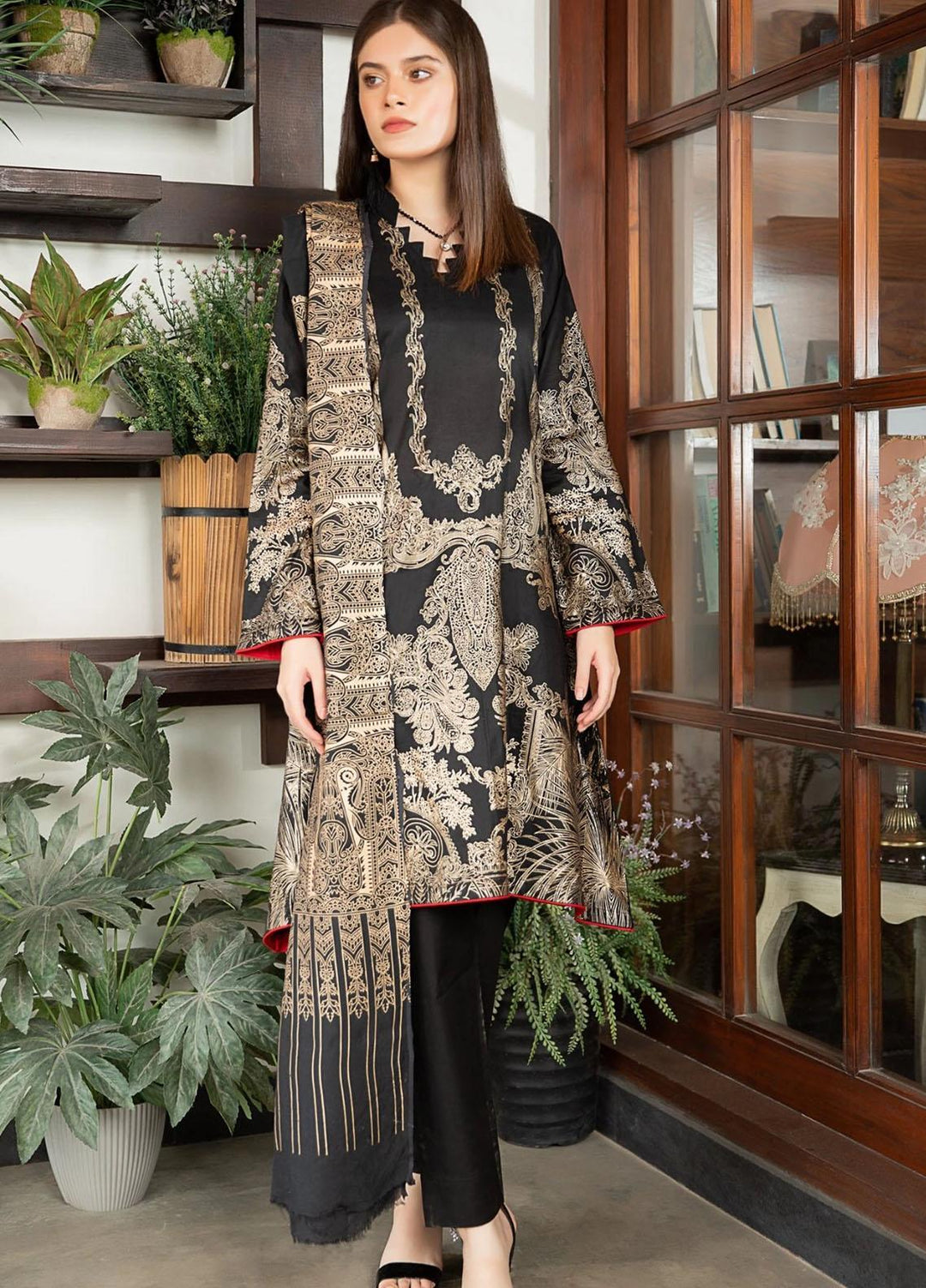 Garnet Clothing Pret Luxury Pret  Cotton Shirt MYSA