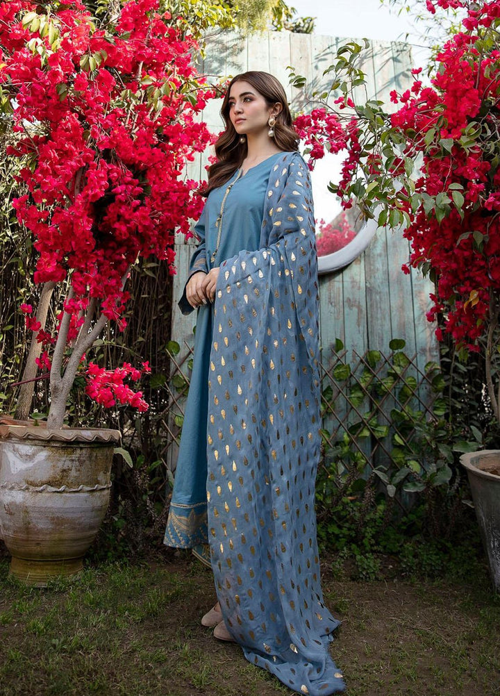 Garnet Clothing Pret Luxury Pret Screen Printed Lawn Frock NEELAM