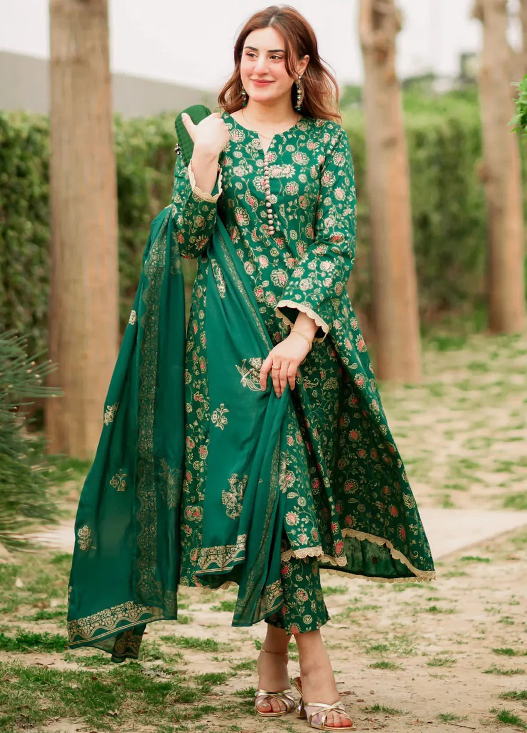 Garnet Pret Printed Cotton 3 Piece Suit Kashish