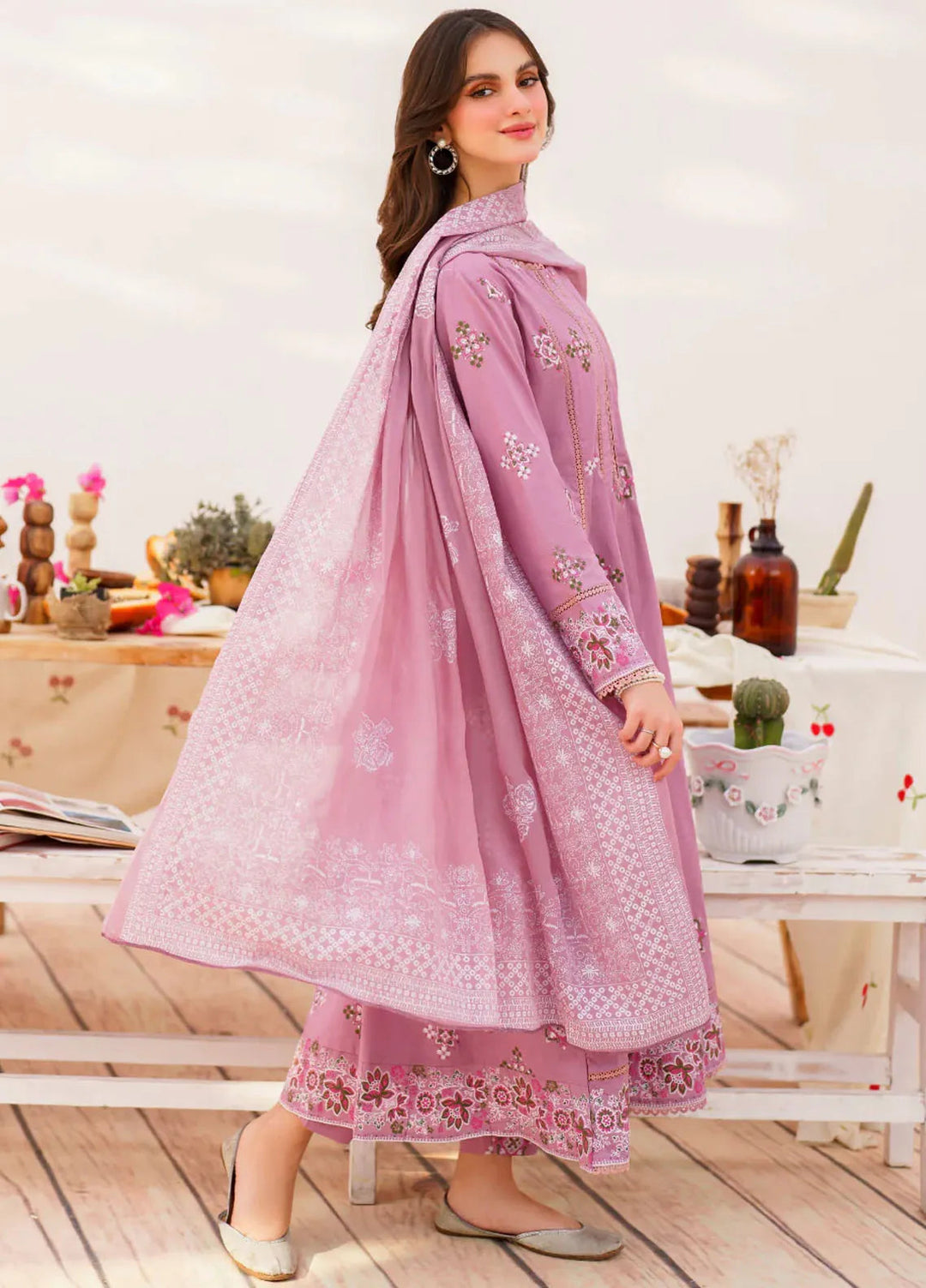 Garnet Pret Printed Dhanak 3 Piece Suit Gulzaaro