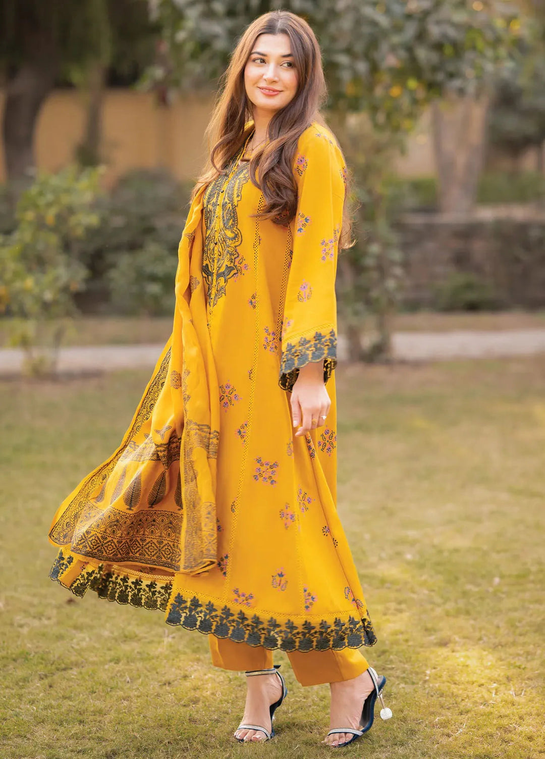 Garnet Pret Embroidered Karandi 2 Piece Suit Mariana